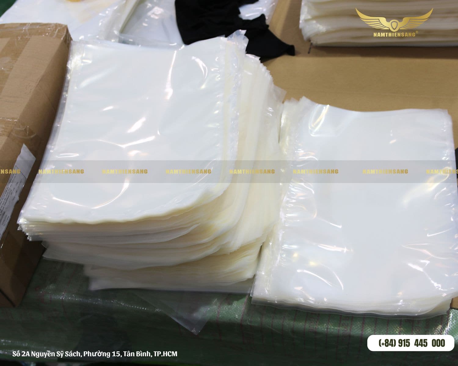 Túi hút chân không thủy sản 2 mặt trơn